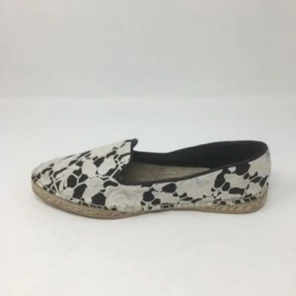 Cole Haan Black Floral Embroidered Lace Espadrille